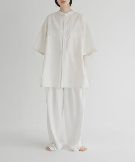 【STUDIO ENUL】 2way band collar shirt　100002