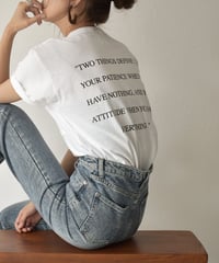nh-tops-02159　ポケット付き　バックメッセージ Tシャツ