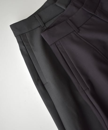 bottoms-02306　コクーンワイドパンツ　ダークグレー　ダークブラウン