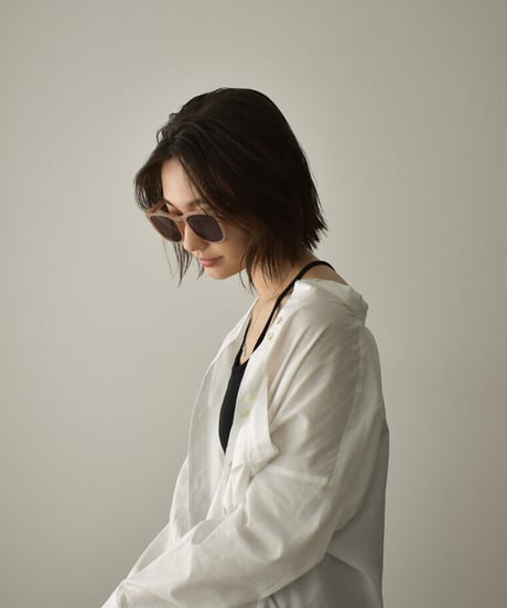 sunglasses-02042　UV400　折りたたみサングラス　ベージュ　ブラック