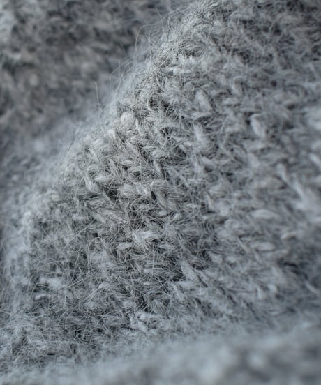knit-02364　2wayカラー ニット トップス　ベージュ　グレー
