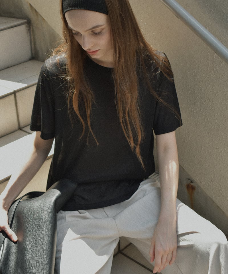 allureville ワイドクロップTEE 黒 ワイドクロップTEE|allureville OFFICIAL SITE / ONLINE SHOP