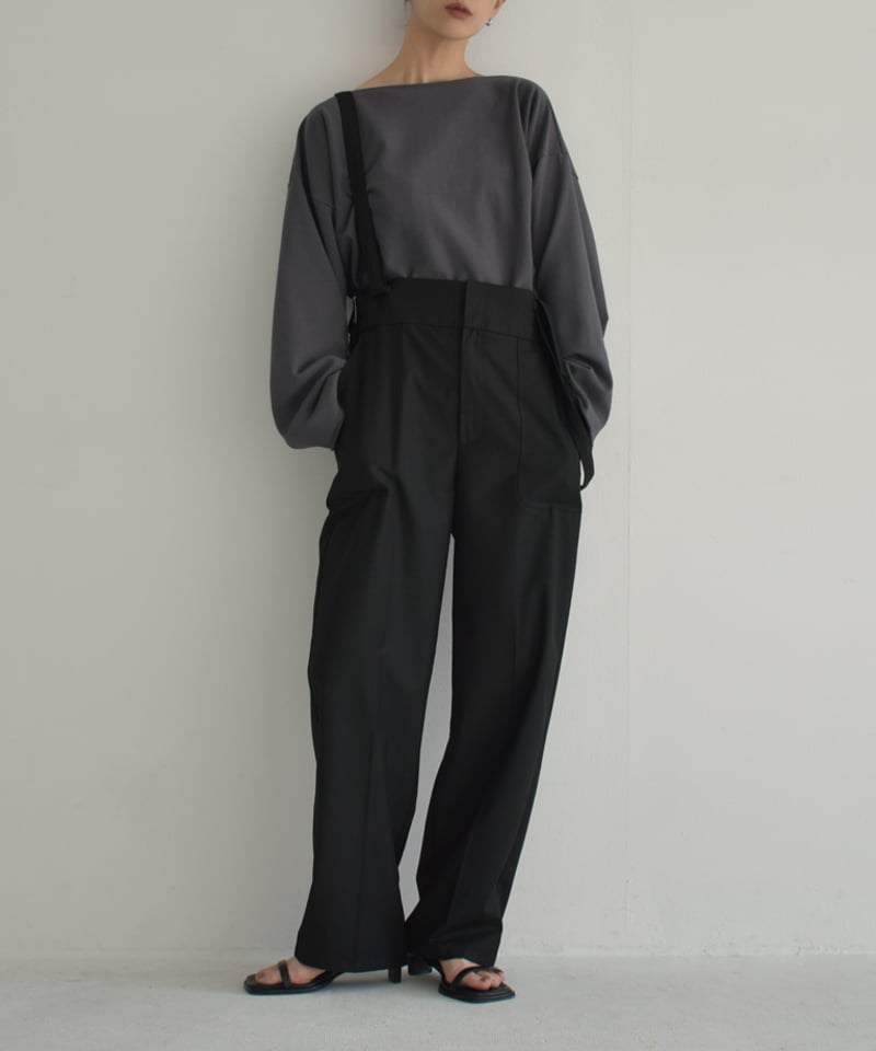 bottoms-07012 サスペンダーパンツ ブラック | L a v i s h G a t e bottoms-07012 サスペンダーパンツ ブラック | L a v i s h G a t e