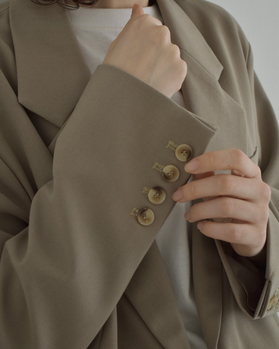 jacket-02028 オーバーサイズ テーラード ジャケット ベージュ | L a v