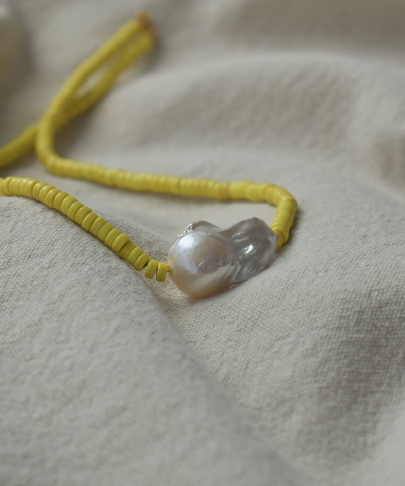 mb-necklace2-02055 淡水パールトップ ビーズネックレス