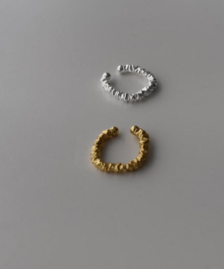mb-earcuff-02015　SV925　ギャザーモチーフ イヤーカフ　シルバー925  ゴールド