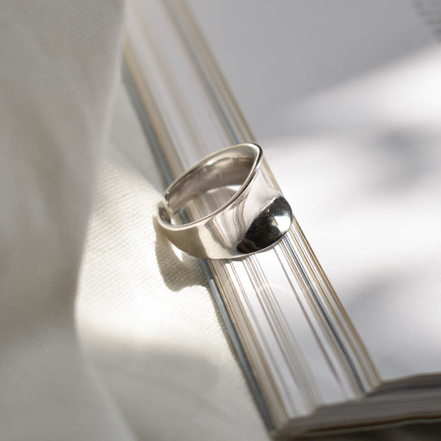 mb-ring2-02078 SV925 ニュアンスカーブ リング シルバー925 | L a