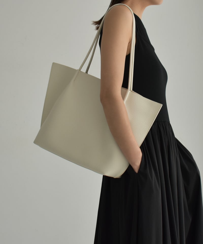 ポレーヌ　トートバッグ ポーチ付き bag2-02652 トート バッグ ポーチ付き エクリュ モカ ブラック