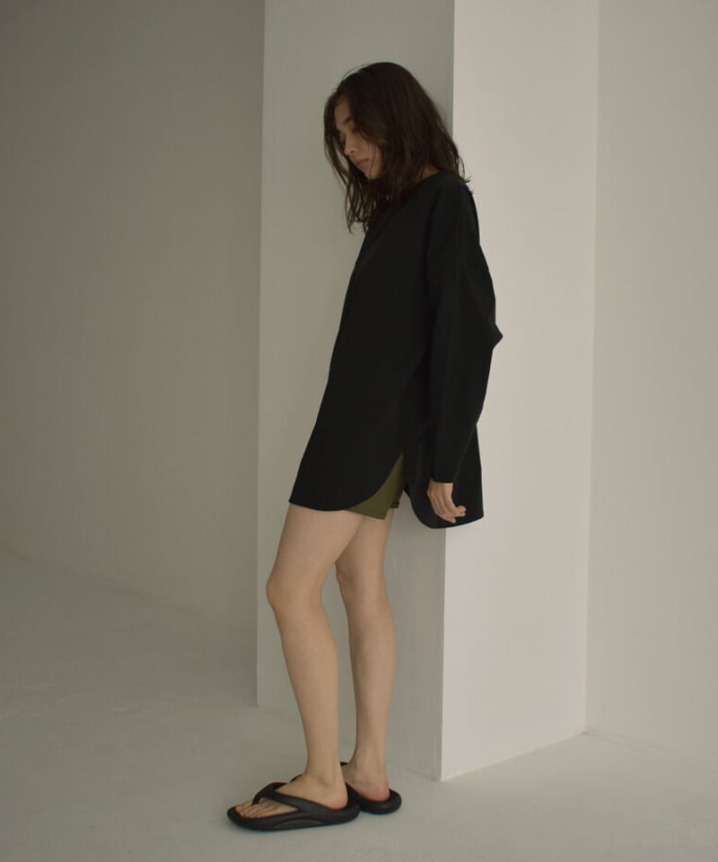 swim-04014 日本製 ラウンドヘムラッシュガード グレージュ swim-04014 日本製 ラウンドヘムラッシュガード グレージュ