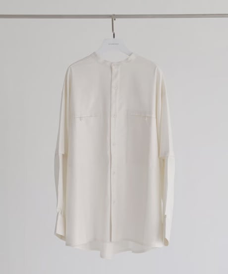 【STUDIO ENUL】 2way band collar shirt　100002