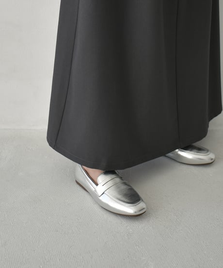shoes-02173　クッション仕様　コインローファー　シルバー
