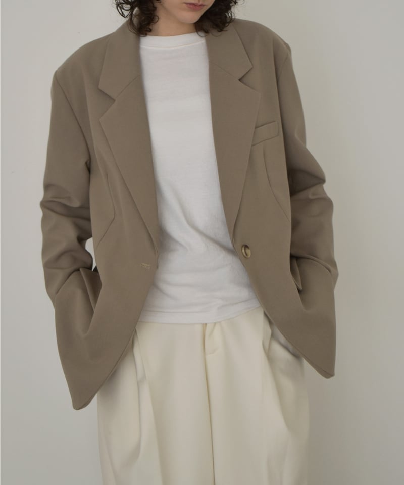 jacket-02028 オーバーサイズ テーラード ジャケット ベージュ | L a v