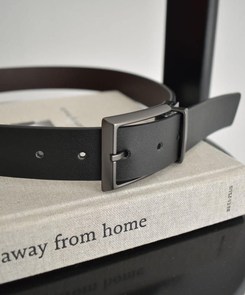 belt-02039 本革 スクエアバックル リバーシブル ベルト | L a v i s h