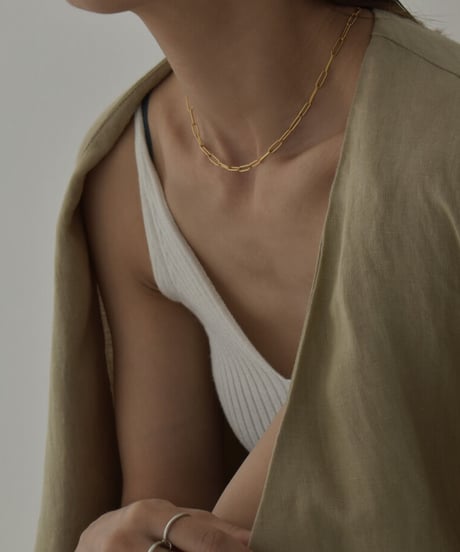 mb-necklace2-02070　ステンレス クリップチェーン ネックレス
