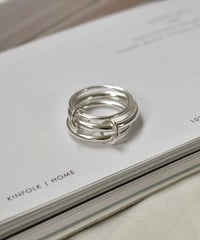 mb-ring2-02083　SV925　4連コネクテッドリング　シルバー925