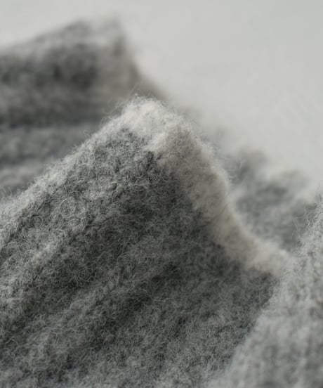 knit-02310　バイカラー ニット トップス　ライトベージュ　グレー　ブラウン