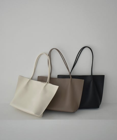 bag2-02652　トート バッグ ポーチ付き　エクリュ　モカ　ブラック