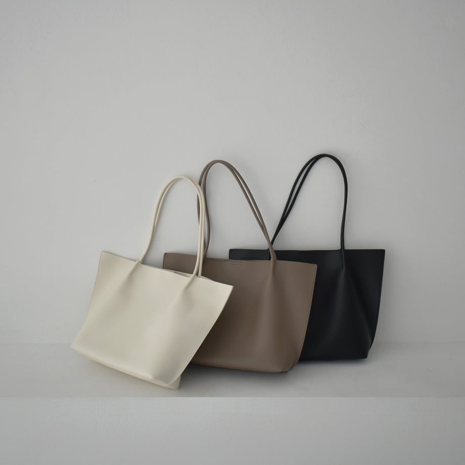 bag2-02652 トート バッグ ポーチ付き エクリュ モカ ブラック | L a v