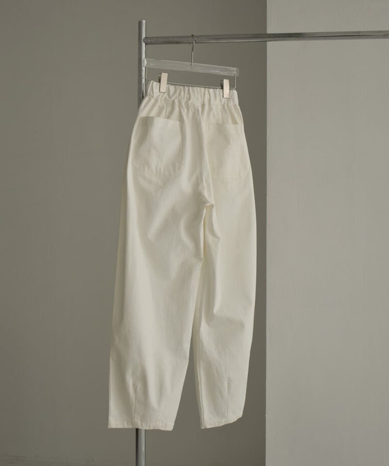 bottoms-12008 タックワイドコクーンパンツ オフホワイト | L bottoms-12008 タックワイドコクーンパンツ オフホワイト | L