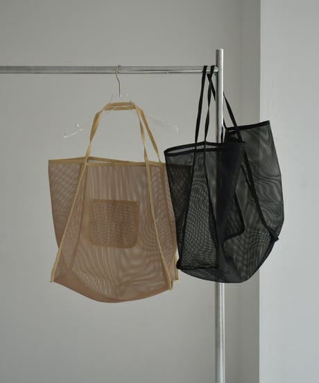 nh-bag2-02492　ビッグ シアーバッグ　モカベージュ　ブラック