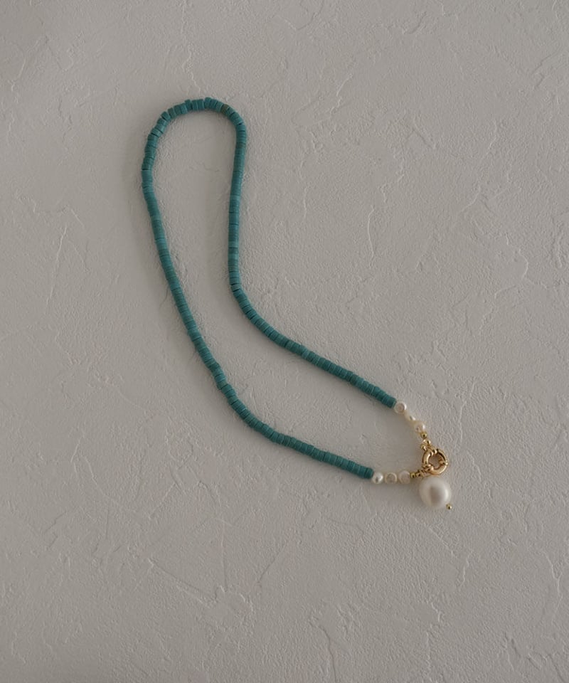 ミケランジェロ　ターコイズ　淡水パール　ネックレス・ペンダントトップ ミケランジェロ ターコイズ 淡水パール ネックレス・ペンダント