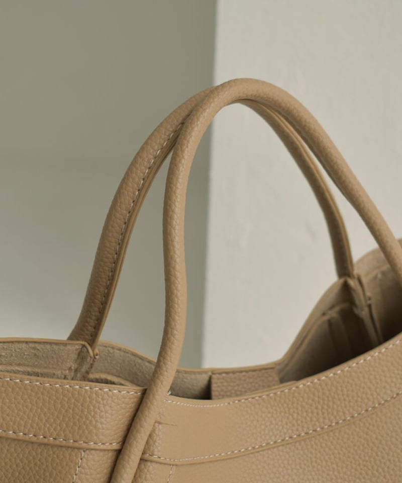 bag2-02631 2wayハンドバッグ エクリュ モカベージュ ブラック | L a v