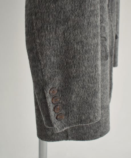 coat-02060　ウールジャケット コート リバー仕立て　グレー