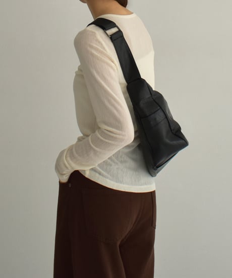 nh-tops-02569　ロングスリーブ シアーカットソー　エクリュ　グレー　ブラウン　ブラック