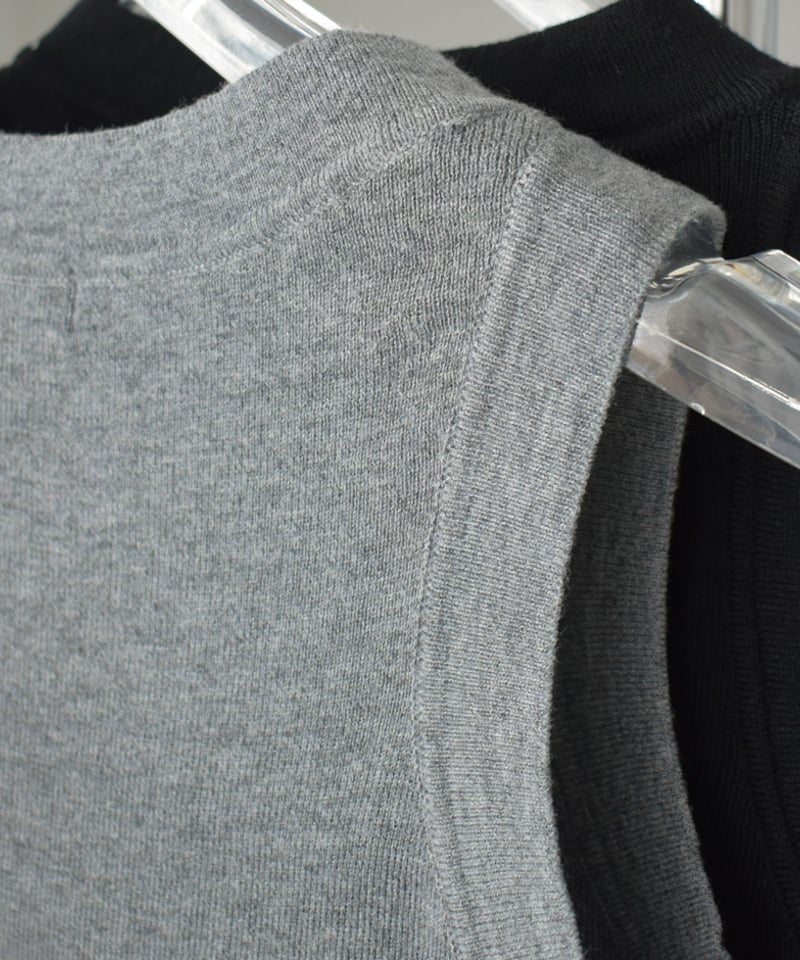 nh-knit-02325 ニット タンクトップ エクリュ グレー ブラック | L a v