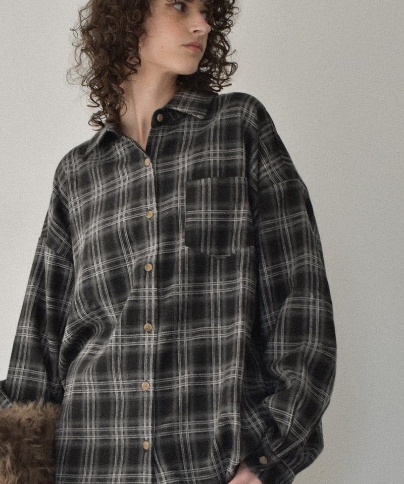 tops-02576 フランネル チェックシャツ ブラウン ブラック | L a v i s