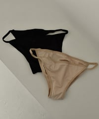 mb-swim-02192　水着用インナーショーツ　2枚セット　ベージュ　ブラック