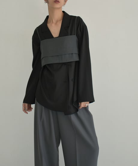 nh-tops-02507　バックストラップ ビスチェ　グレー　モカ　ブラック