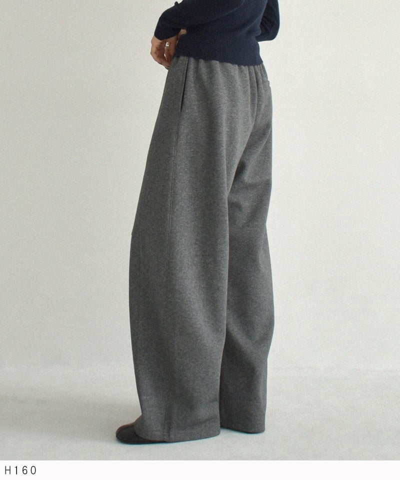 indigo sea2025☆バンブーリラックスパンツ☆グレーブラウン bottoms-02300 リラックス カーブパンツ グレー ブラウン ブラック | L