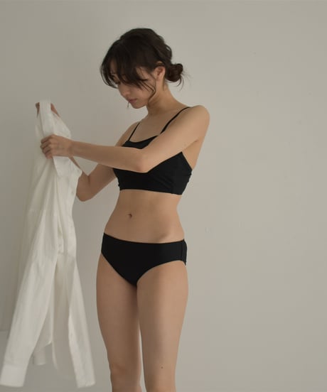 nh-swim-02461　ローライズ ビキニ スイムボトムス　ホワイト　ブラック