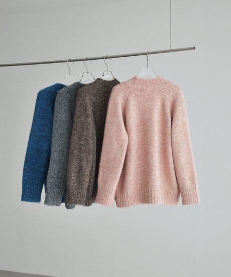 knit-02397　オーバー ニット カーディガン　ピンク　ブラウン　ブルー　グレー