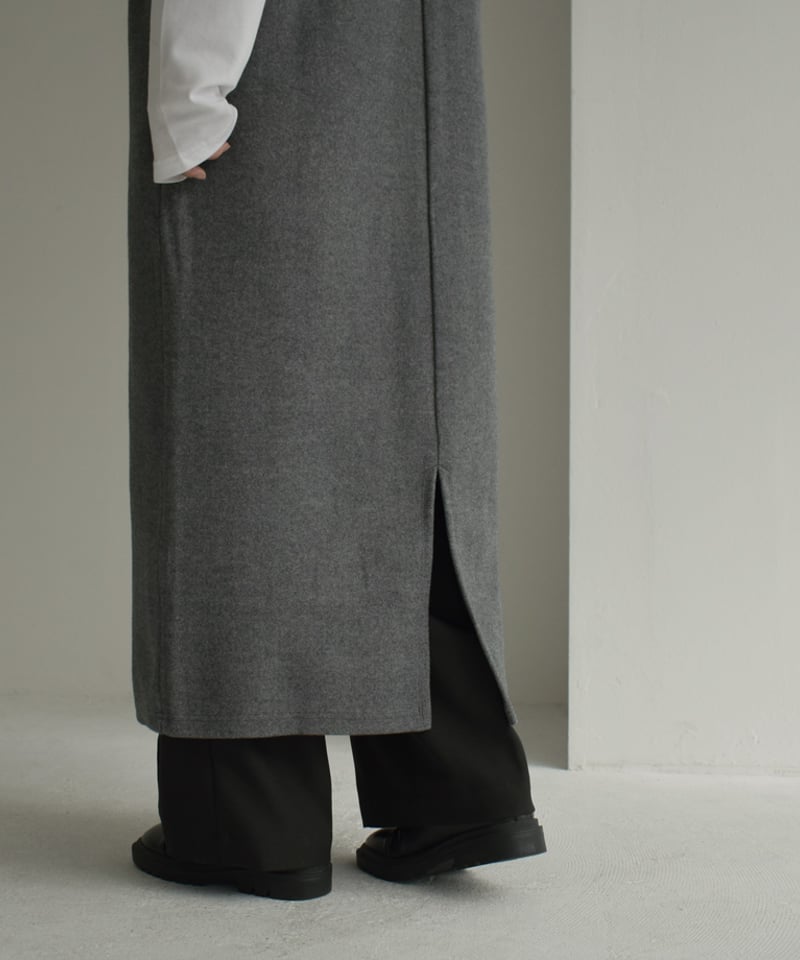 onepiece-04070 日本製 ウールタッチ メルトンワンピース エクリュ