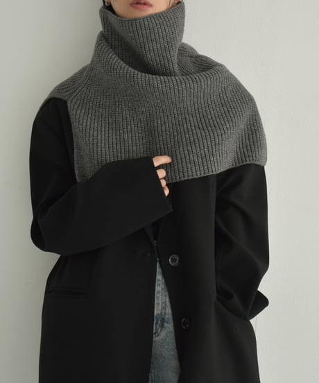 neckwarmer-02008　ネックウォーマー　エクリュ　ブラウン　グレー　ブラック