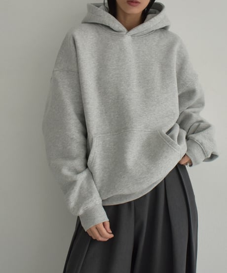 tops-02516　裏起毛 スウェット フーディ　ホワイト　グレー　ブラック