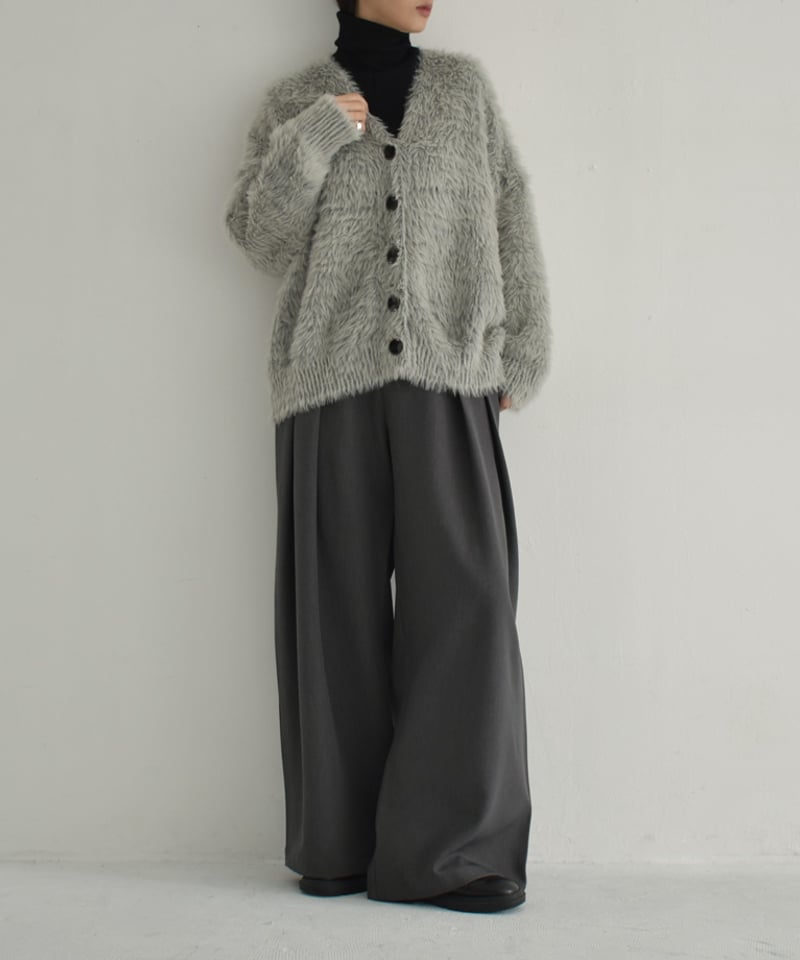 knit-02292 シャギー ニット カーディガン グレー | L a v i s h knit-02292 シャギー ニット カーディガン グレー | L a v i s h