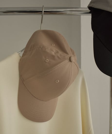 cap-02059　撥水 ６パネルキャップ　グレージュ　モカベージュ　ブラック