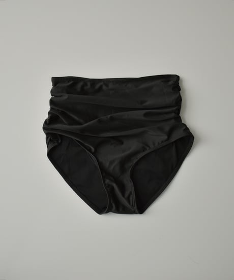 swim-02466　ドルマンスリーブ ラッシュガード付き ビキニ　3点セット　ブラック