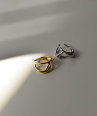 mb-ring2-02145　SV925　stud linkリング　シルバー925　ゴールド