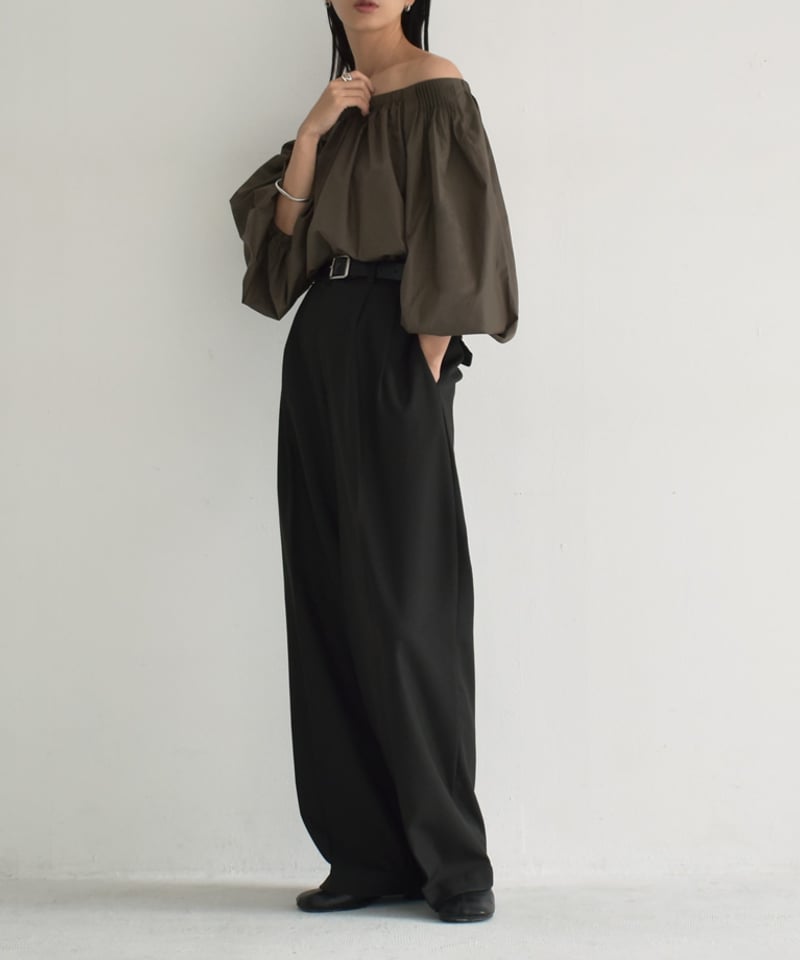 paloma wool オフショルダー長袖トップス ダークブラウン paloma wool オフショルダー長袖トップス ダークブラウン