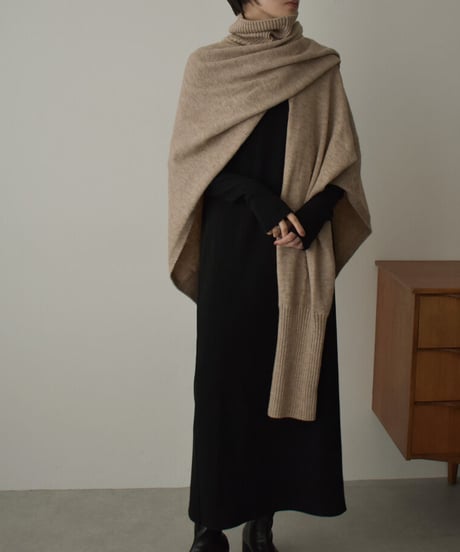 knit-02204　タートルネックマルチニット　ベージュ　グレー　ブラック
