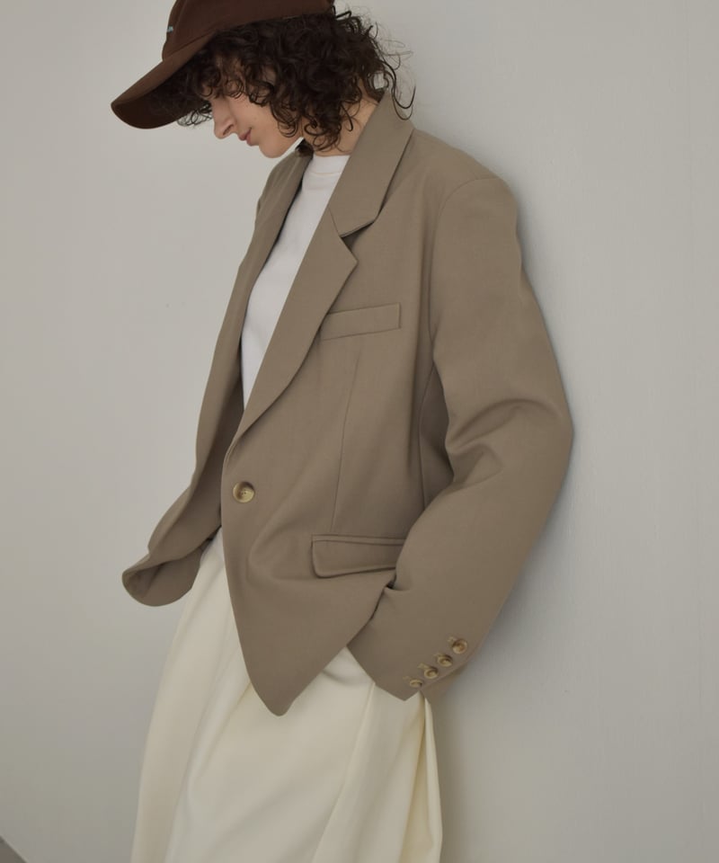 jacket-02028 オーバーサイズ テーラード ジャケット ベージュ | L a v