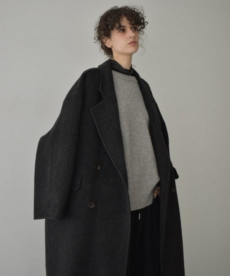 knit-02360　クルーネック ニット プルオーバー　オフホワイト　グレー