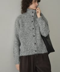 knit-02364　2wayカラー ニット トップス　ベージュ　グレー