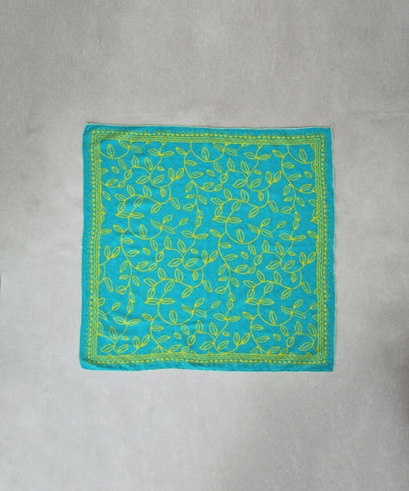 mb-scarf-02005　ボタニカル マルチウェイ スカーフ　グリーン　ブルー