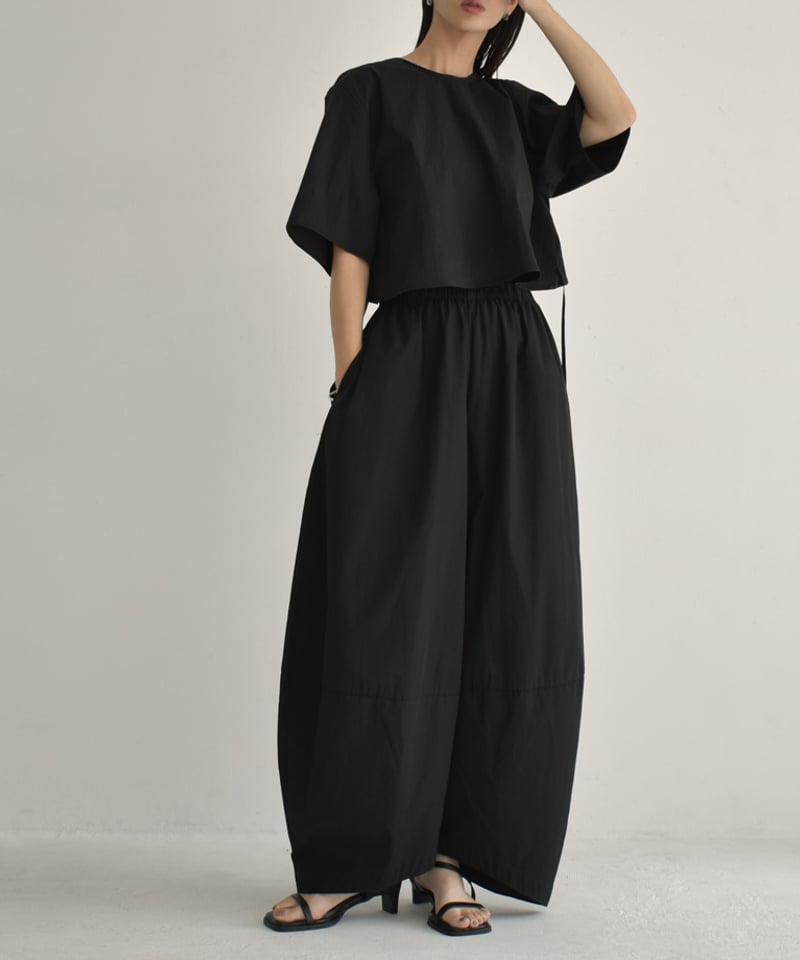 tops-02497 ストレッチ ナイロン シアー ハーフスリーブ プル