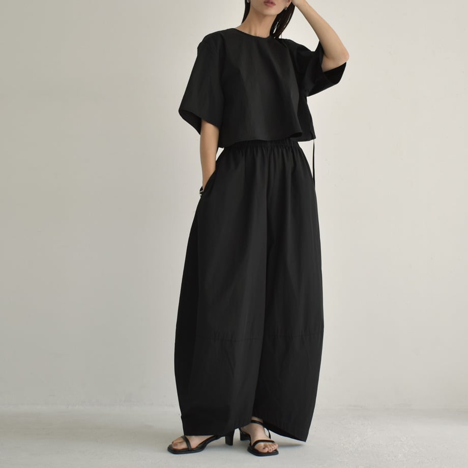 tops-02497 ストレッチ ナイロン シアー ハーフスリーブ プル